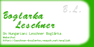 boglarka leschner business card